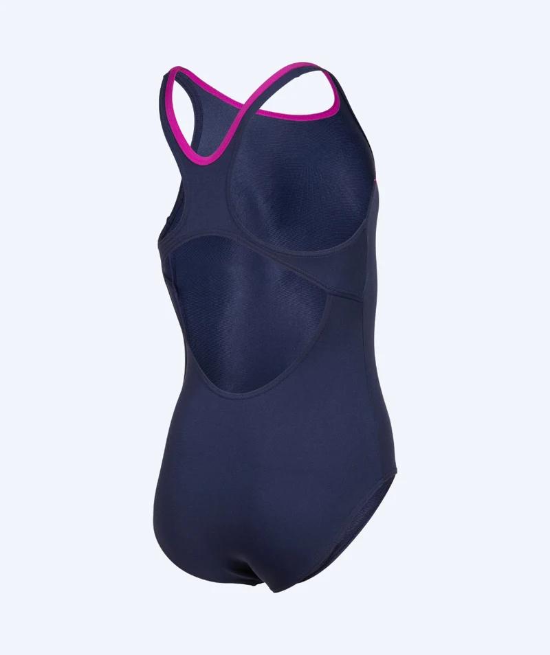 Arena Badeanzug für Mädchen - Bay Swim Pro Back - Dunkelblau/Rosa