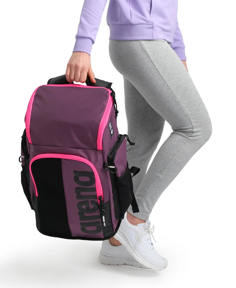 Arena Schwimm Sport Rucksack 45L Spiky III Plum-Neon-Pink