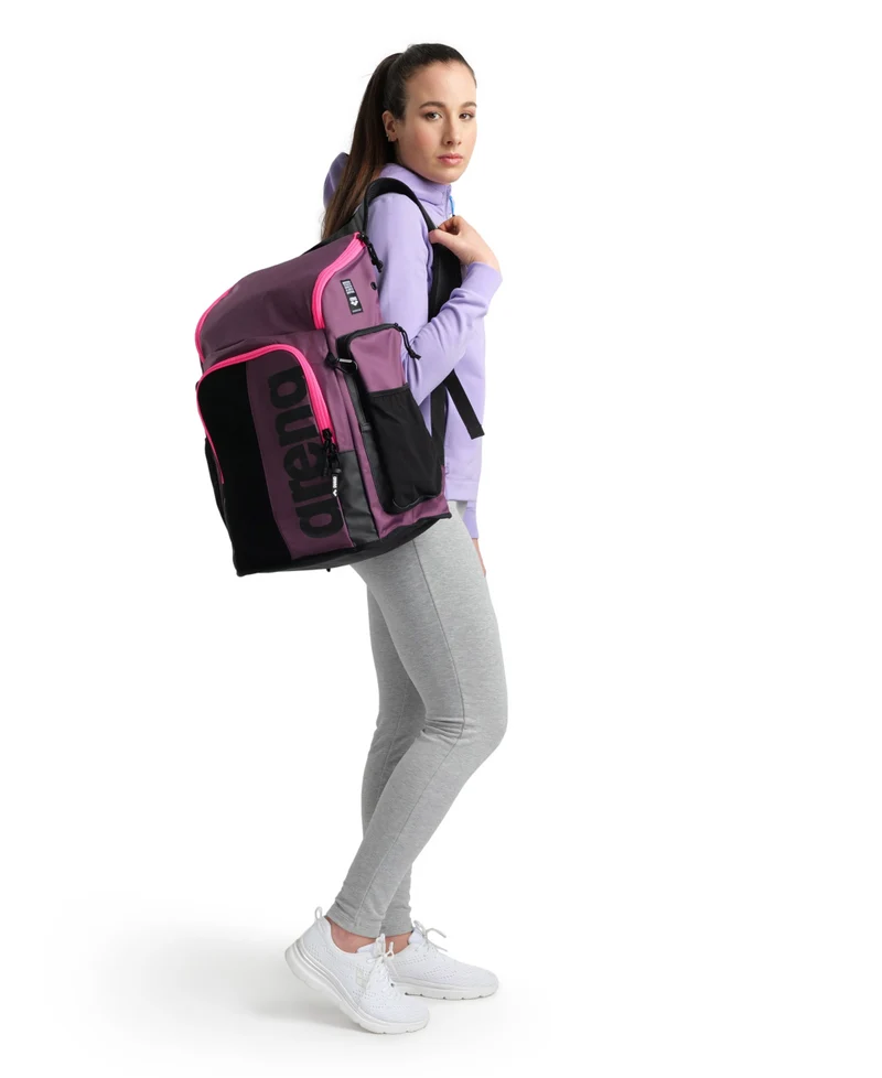 Arena Schwimm Sport Rucksack 45L Spiky III Plum-Neon-Pink