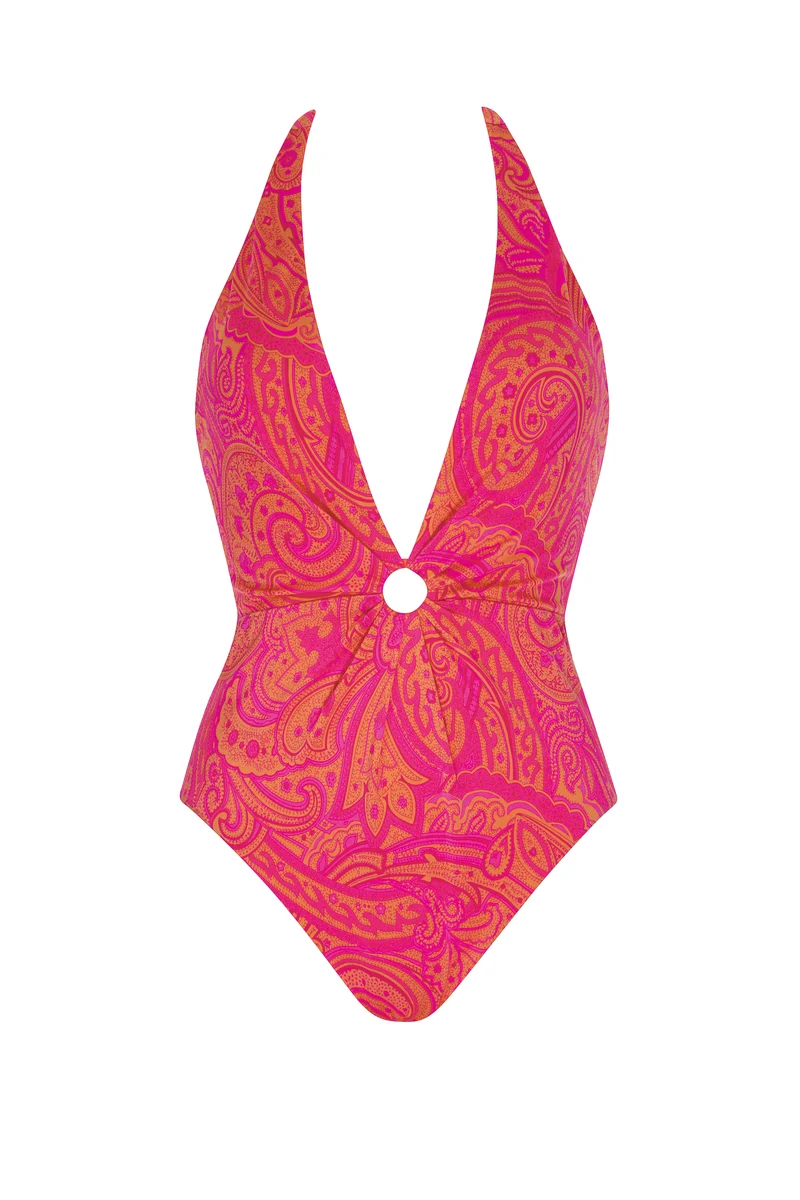 Paisley Paradise Neckholder Swimsuit
