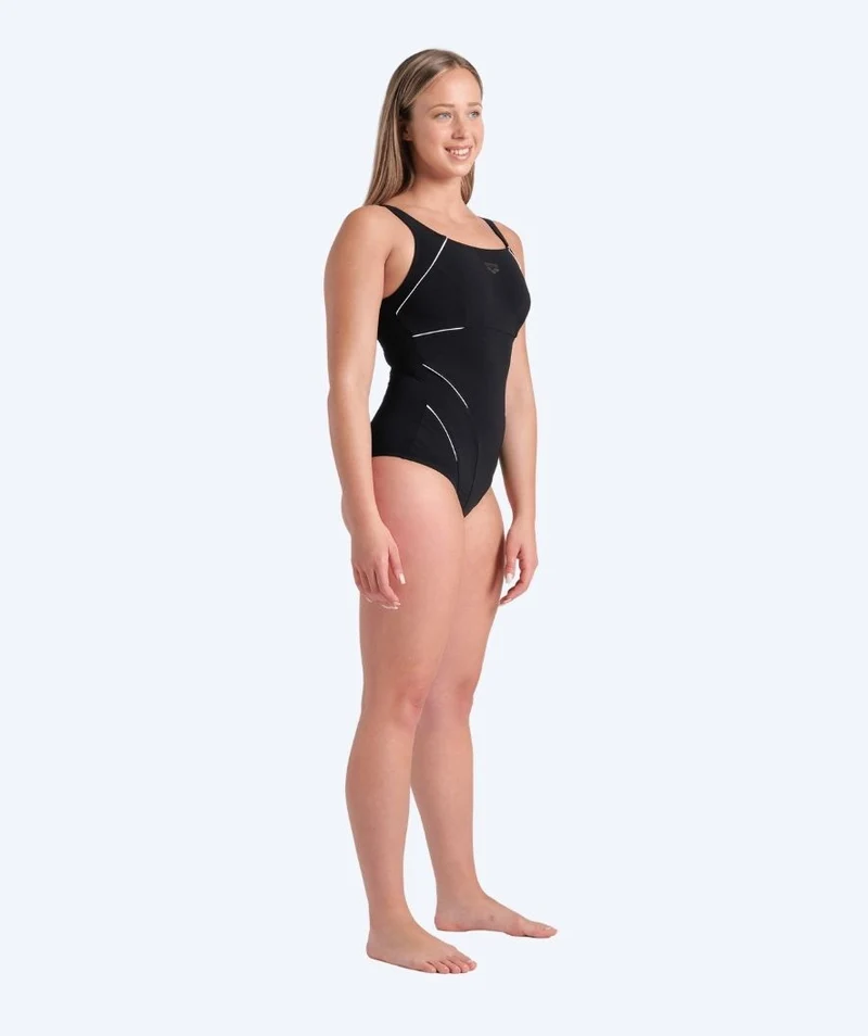 Arena Badeanzug mit Einlagen für Damen - Jewel - Schwarz/Weiß