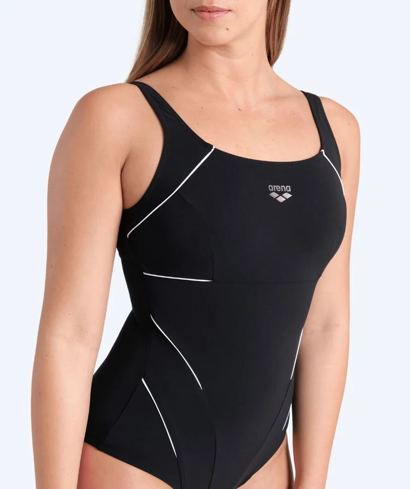 Arena Badeanzug mit Einlagen für Damen - Jewel - Schwarz/Weiß