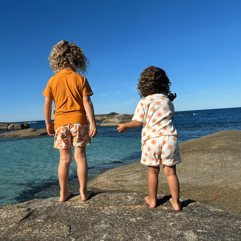 Beachwear Girls - Terry - Multicolor - Floral Love