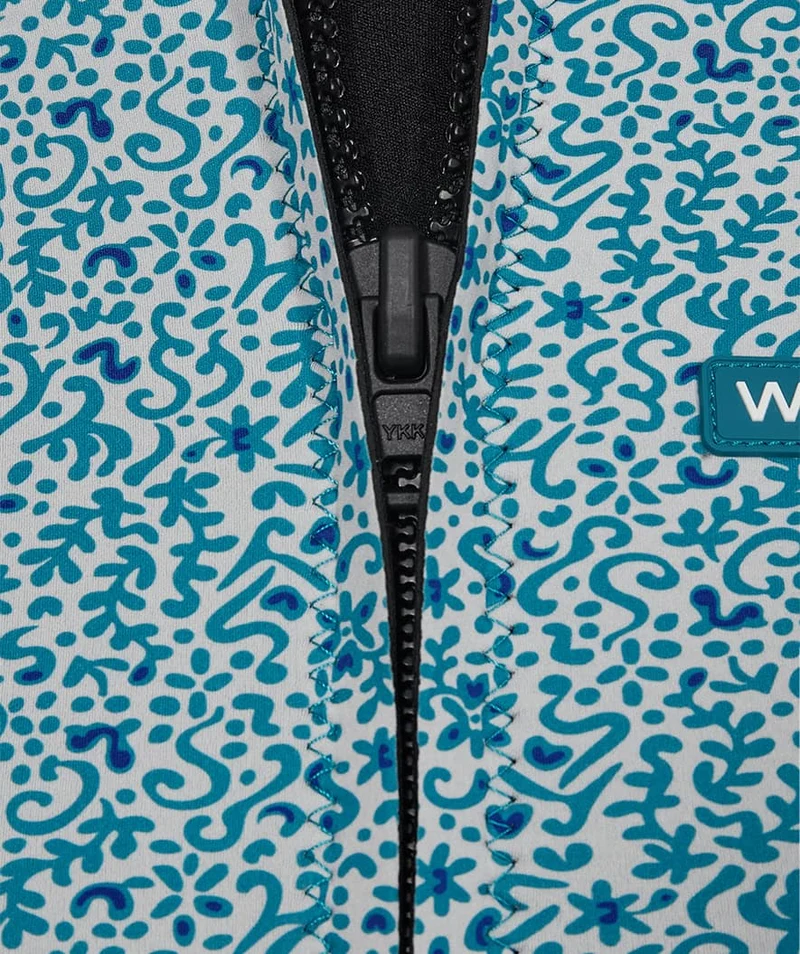 Watery Neoprenshirt mit Reißverschluss für Damen - Lodge - Blau/Weiß