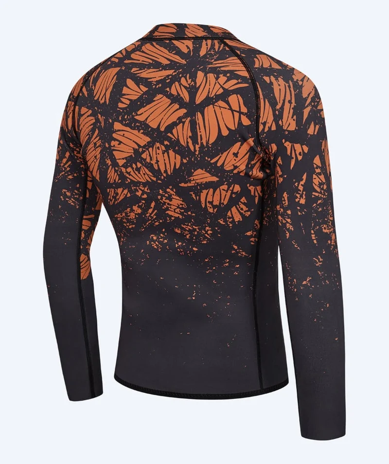 Watery Neoprenshirt mit Reißverschluss für Herren - Lodge - Schwarz/Orange