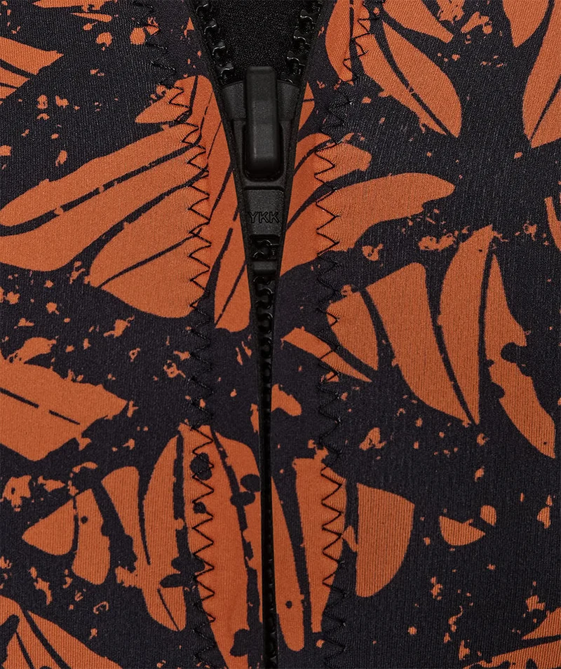 Watery Neoprenshirt mit Reißverschluss für Herren - Lodge - Schwarz/Orange