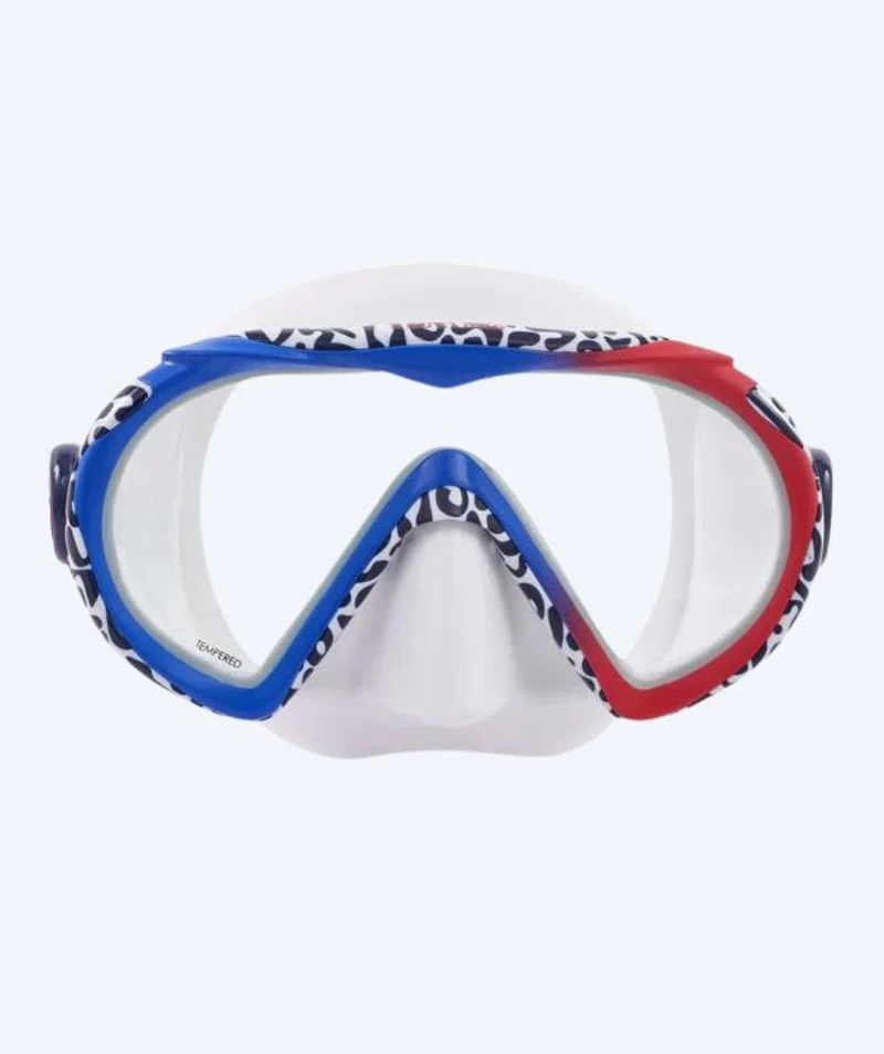 Aqualung Tauchmaske für Erwachsene - Compass - Blau/Rot