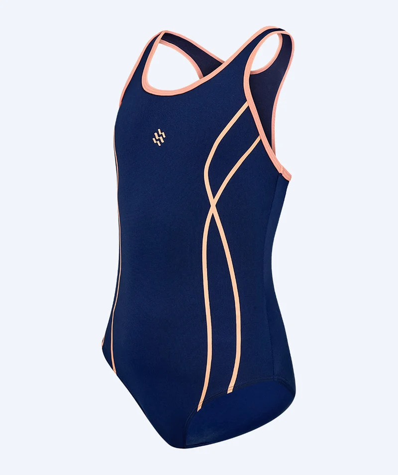 Watery Badeanzug für Mädchen - Hurley - Dunkelblau/Orange