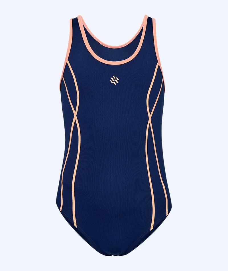 Watery Badeanzug für Mädchen - Hurley - Dunkelblau/Orange