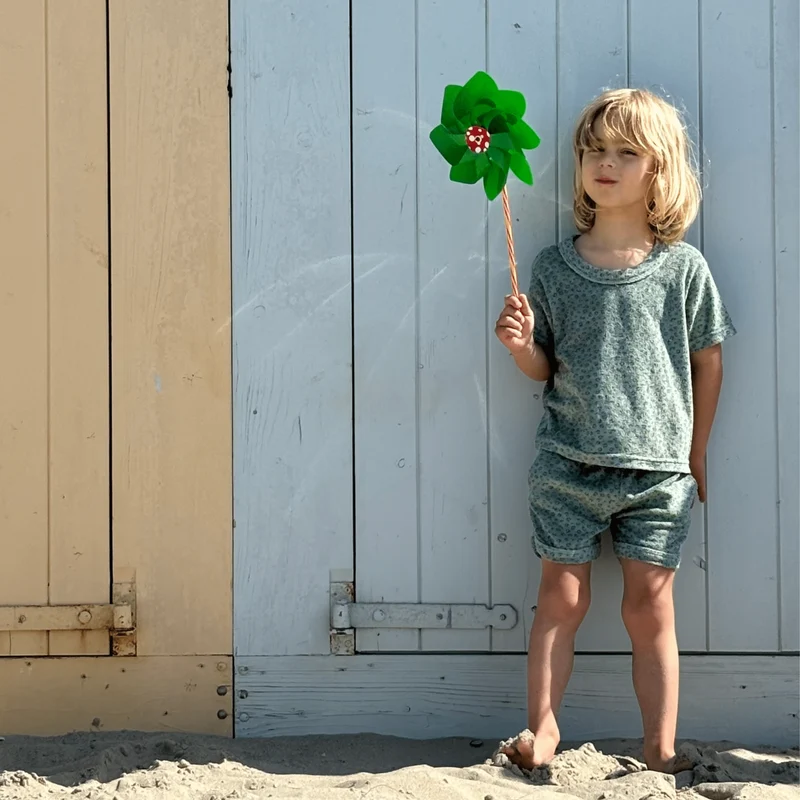 Beachwear Boys - Terry - Green - Leopard