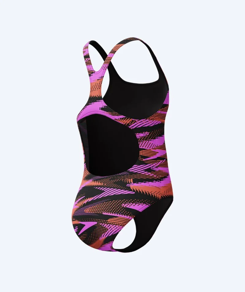 Speedo Badeanzug für Mädchen - Hyperboom Allover Medalist - Rosa/Orange