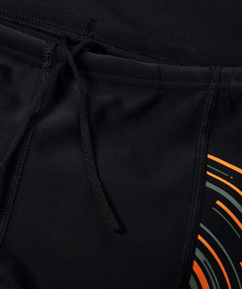 Speedo Aquashorts für Jungen - Plastisol Placement - Schwarz/Gelb
