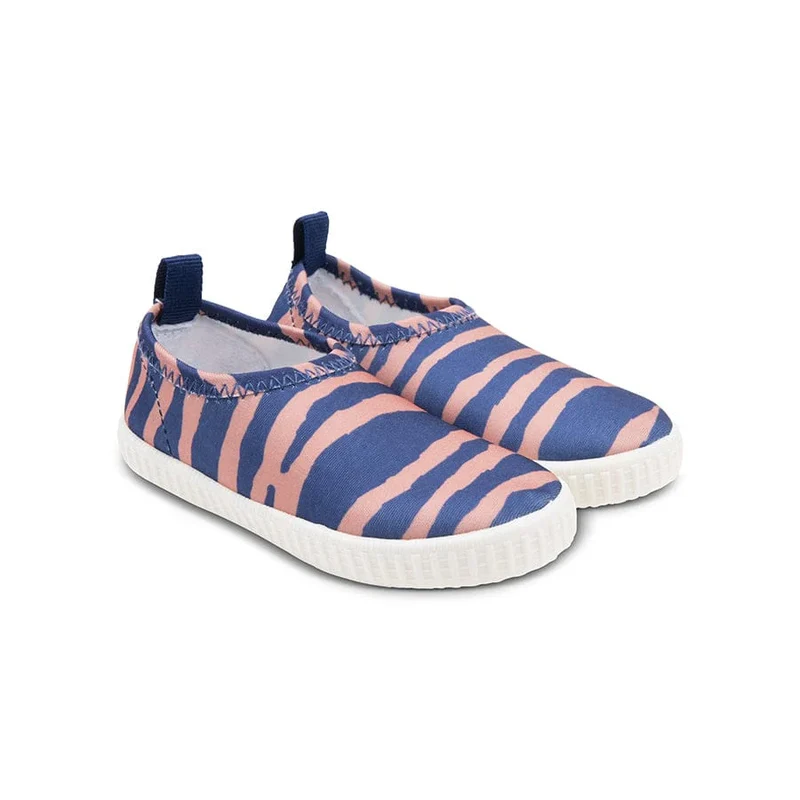 Kids Water Shoes - Blue/Orange - Vibrant Stripes