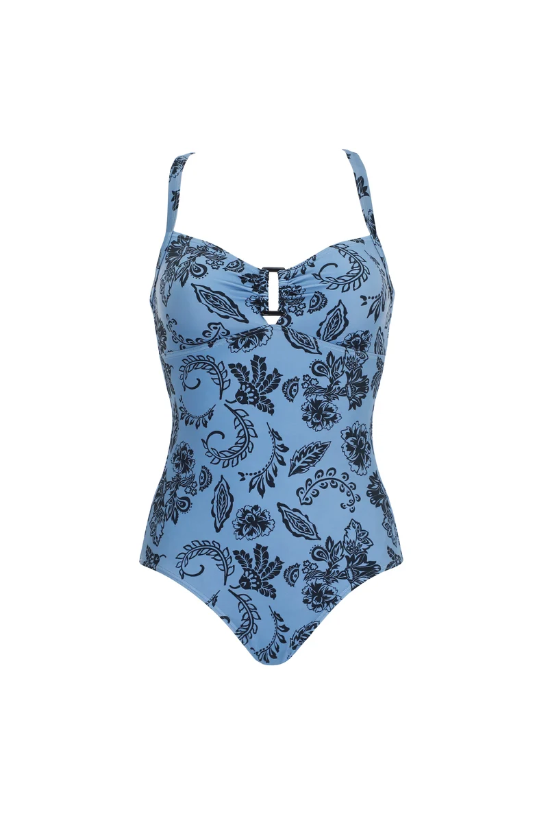 Floral Shade Buckle Swimsuit