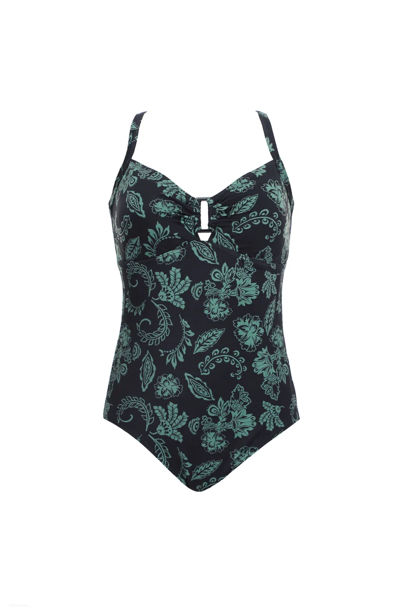 Floral Shade Buckle Swimsuit