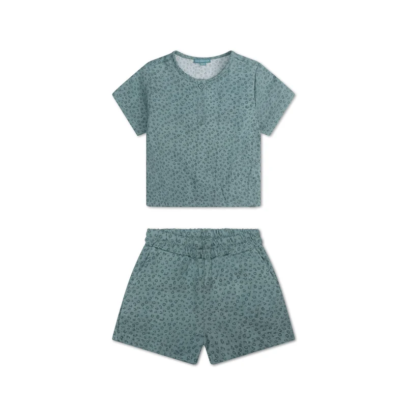 Beachwear Boys - Muslin - Green - Leopard