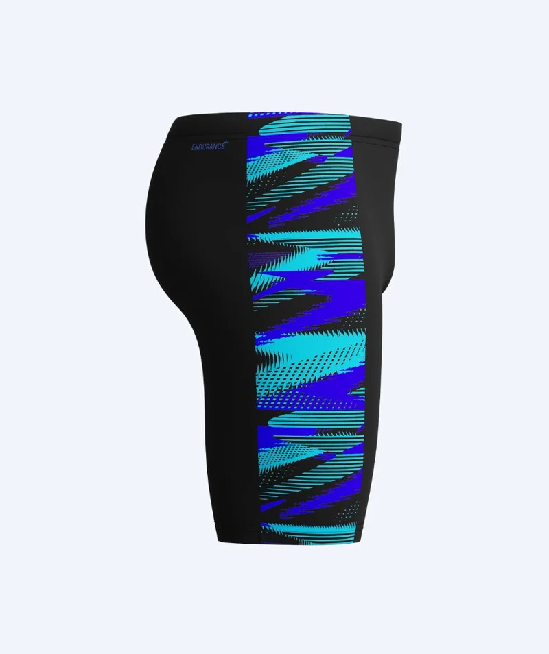 Speedo lange Badehose für Herren - Hyperboom Panel - Schwarz/Dunkelblau