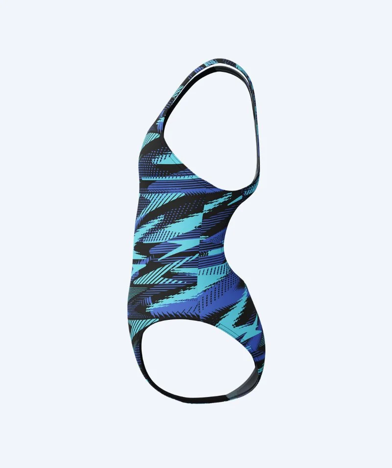 Speedo Badeanzug für Mädchen - Hyperboom Allover Medalist - Schwarz/Hellblau