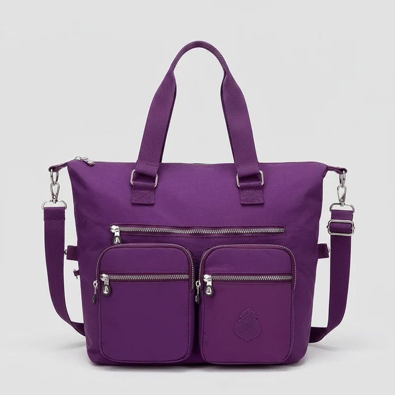 Wasserdichte Nylon-Schultertasche für Damen - Große Handtasche/Umhängetasche