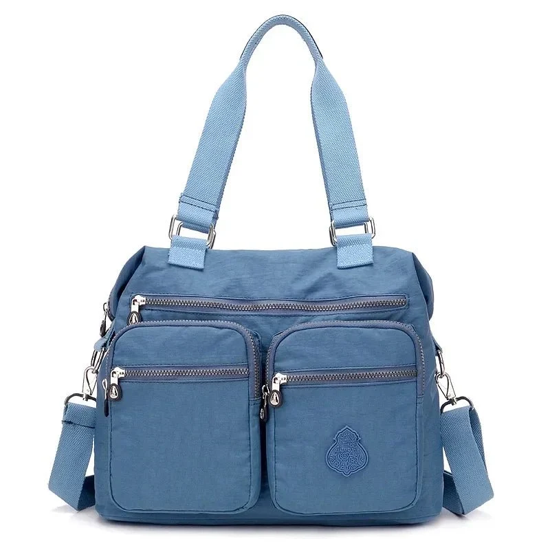 Wasserdichte Nylon-Schultertasche für Damen - Große Handtasche/Umhängetasche