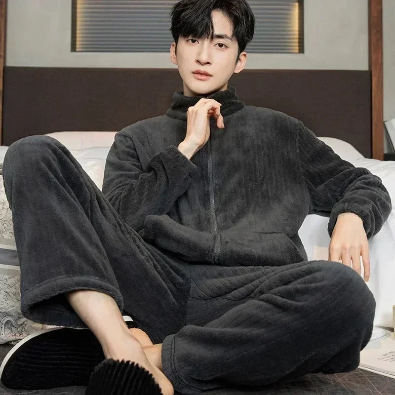 Flanellpyjama-Set für Herren – Weiche Nachtwäsche für gemütliche Herbst- und Winternächte