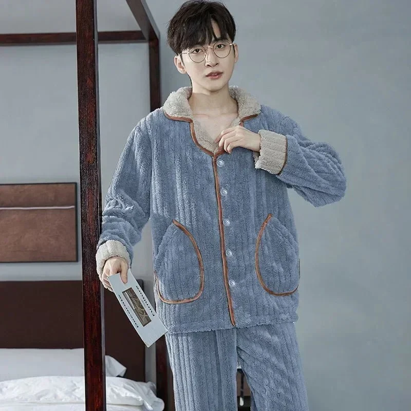 Flanellpyjama-Set für Herren – Weiche Nachtwäsche für gemütliche Herbst- und Winternächte