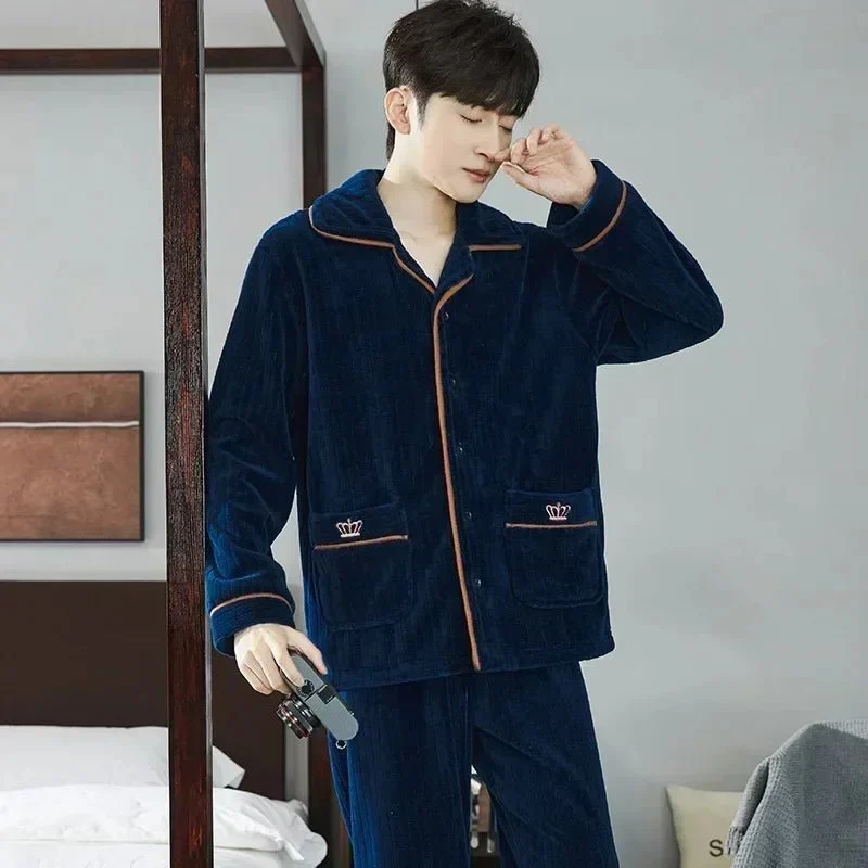 Flanellpyjama-Set für Herren – Weiche Nachtwäsche für gemütliche Herbst- und Winternächte