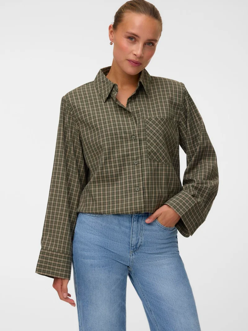 VMKARA LS LOOSE CHECK SHIRT