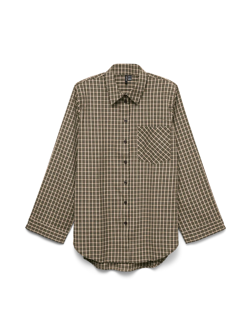 VMKARA LS LOOSE CHECK SHIRT
