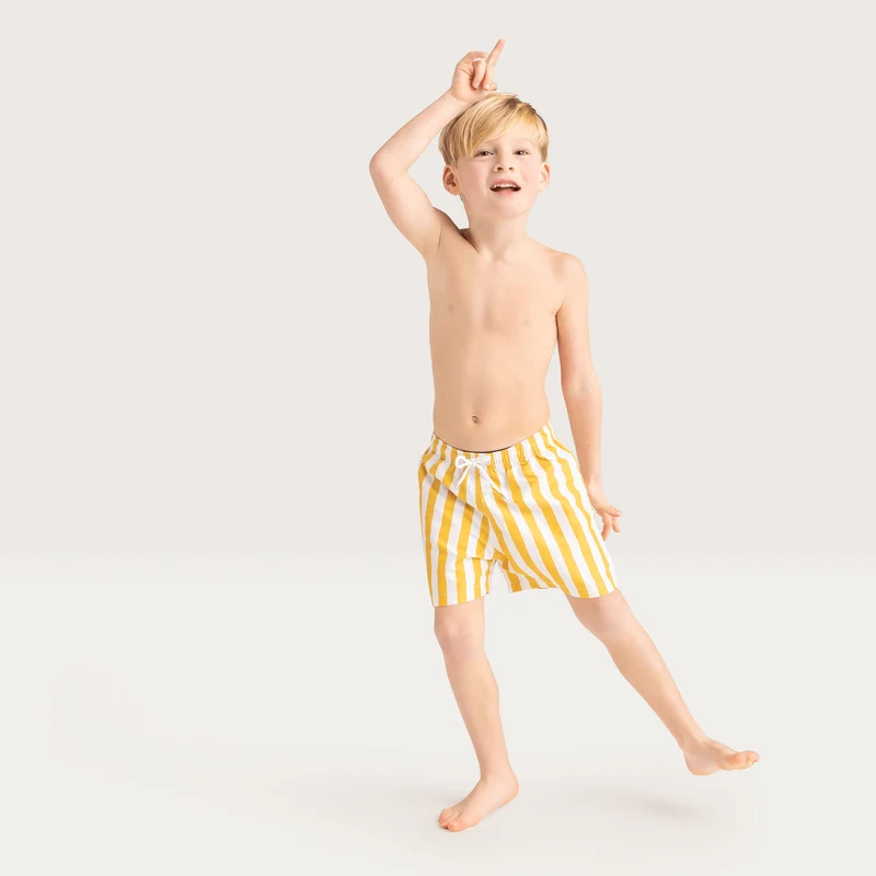 Swim Shorts - Yellow/White - Flow