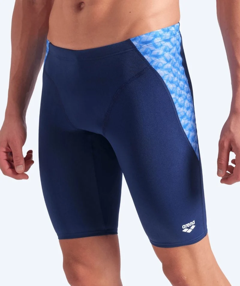 Arena lange Badehose für Herren - Monogram - Dunkelblau/Blau