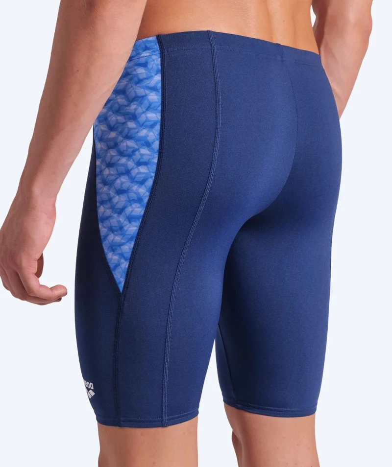 Arena lange Badehose für Herren - Monogram - Dunkelblau/Blau