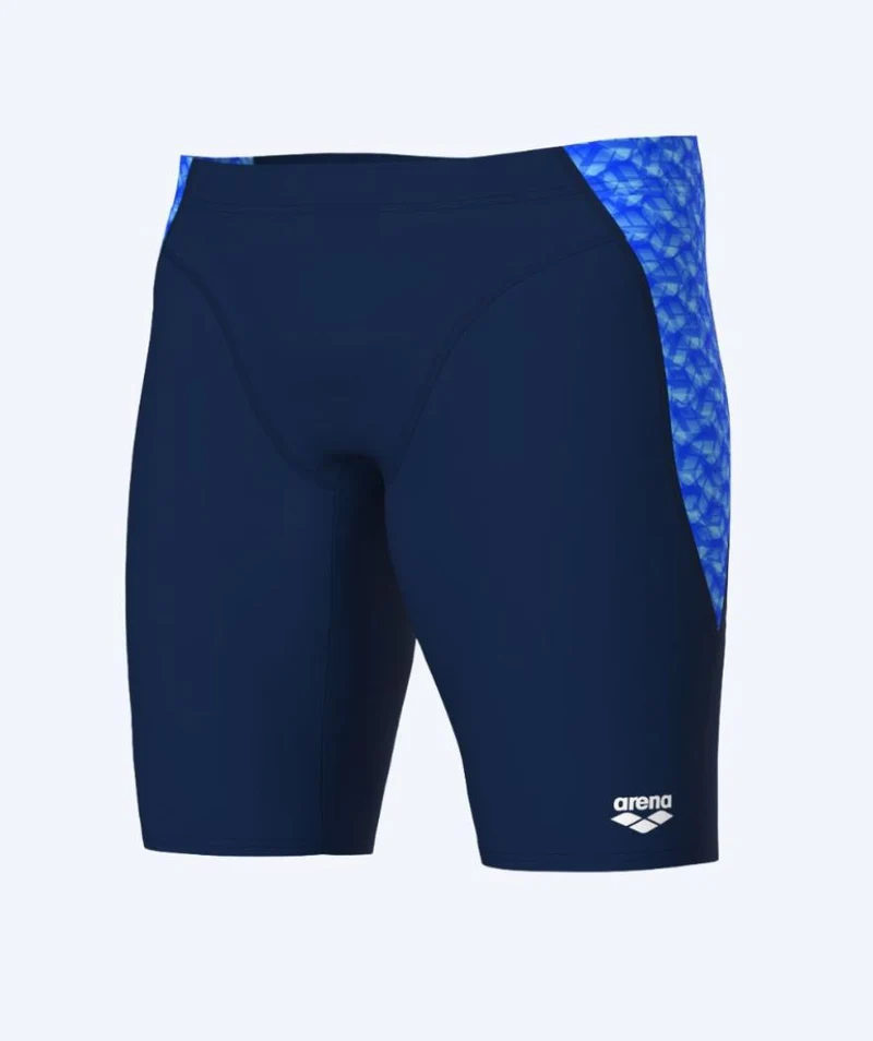 Arena lange Badehose für Herren - Monogram - Dunkelblau/Blau