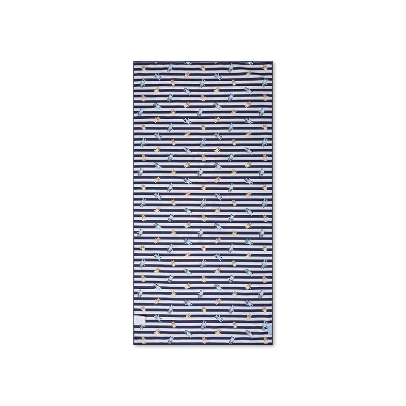 Beach Towel Microfiber - Blue/White - Bluey - 135 x 65 cm