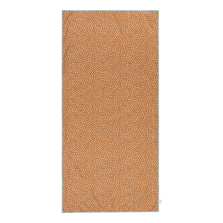 Beach Towel Microfiber - Orange/White - Vibrant Stripes - 135 x 65 cm