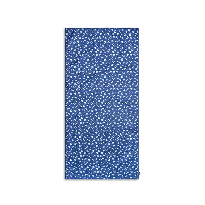 Beach Towel Microfiber - Blue - Leopard - 135 x 65 cm