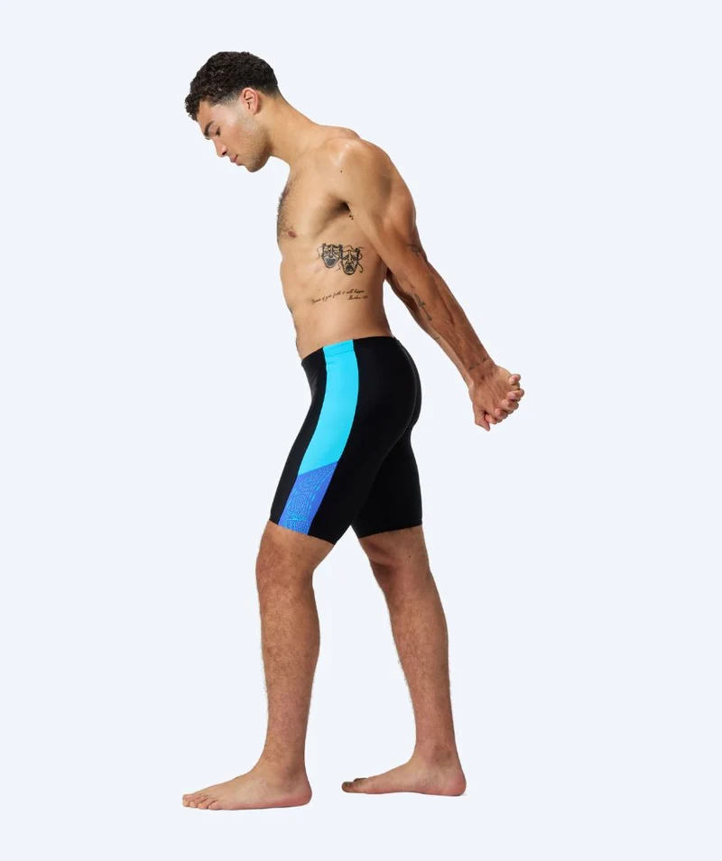 Speedo lange Badehose für Herren - Dive - Schwarz/Hellblau