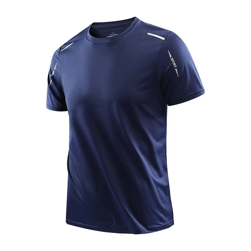 CHRLCK Herren Schnelltrocknendes Laufshirt - Atmungsaktives Outdoor-Sportshirt zum Wandern und Angeln - Weiches, elastisches Sommershirt