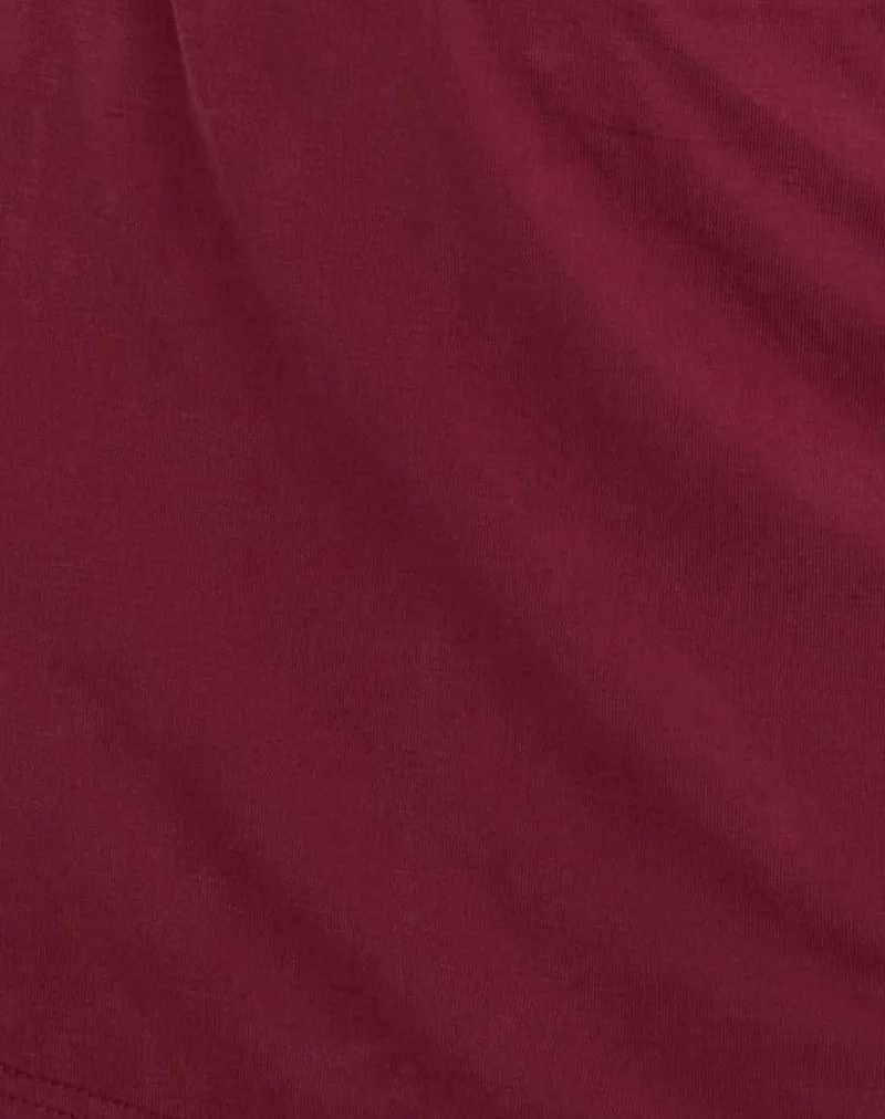 Namya Mini-Skort aus Cupro Burgund