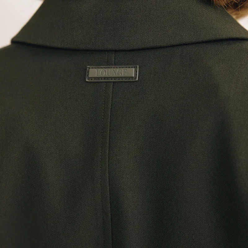 Taillierter Blazer mit Saumdetail - Dunkelgrün