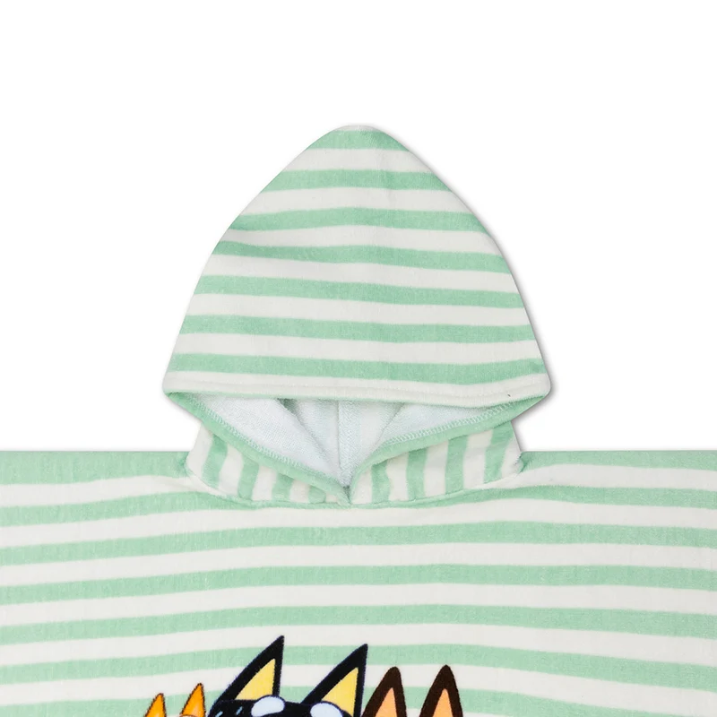 Beach Poncho - White/Blue - Bluey - 65 x 65 cm