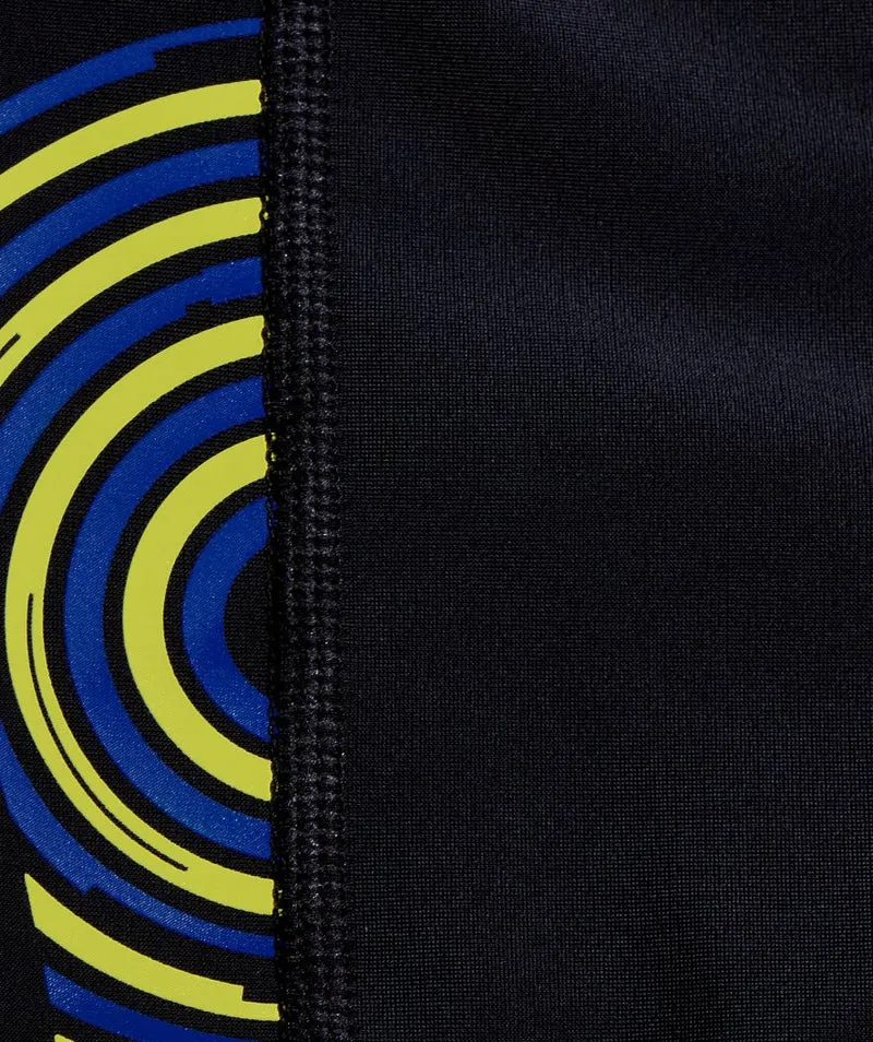 Speedo Aquashorts für Jungen - Plastisol Placement - Schwarz/Blau/Gelb