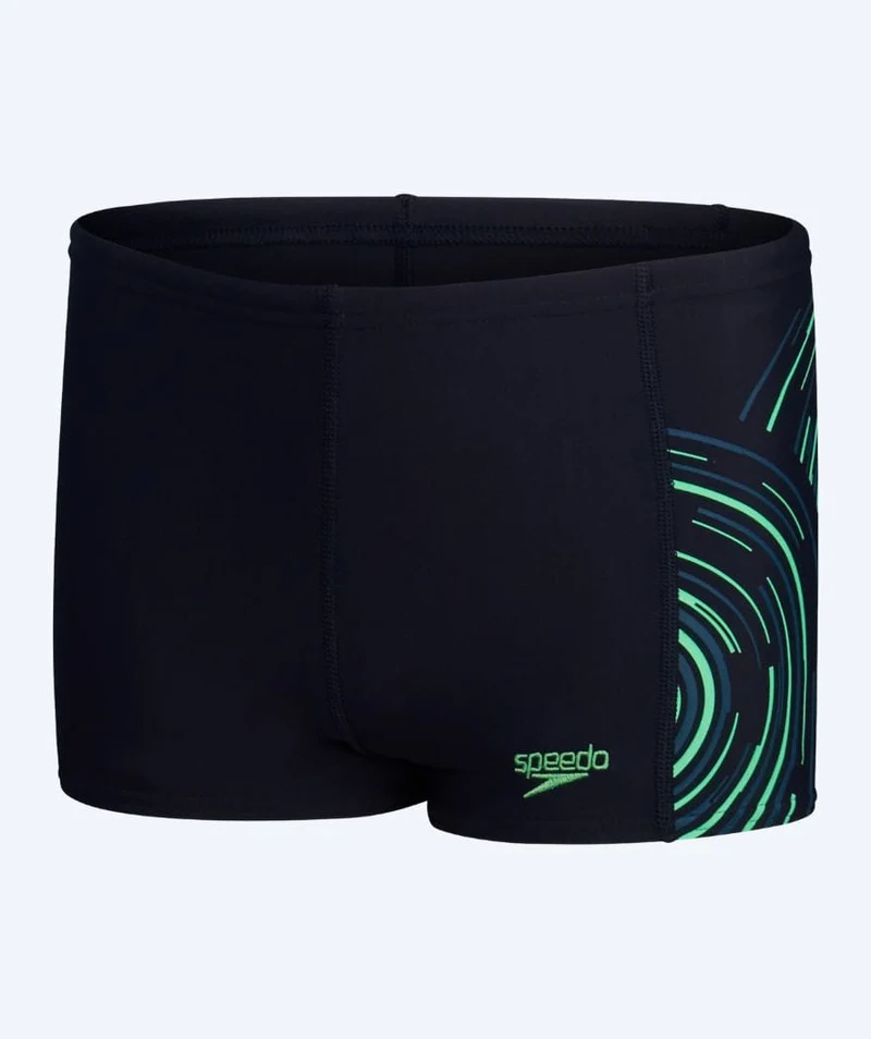 Speedo Aquashorts für Jungen - Plastisol Placement - Schwarz/Grün