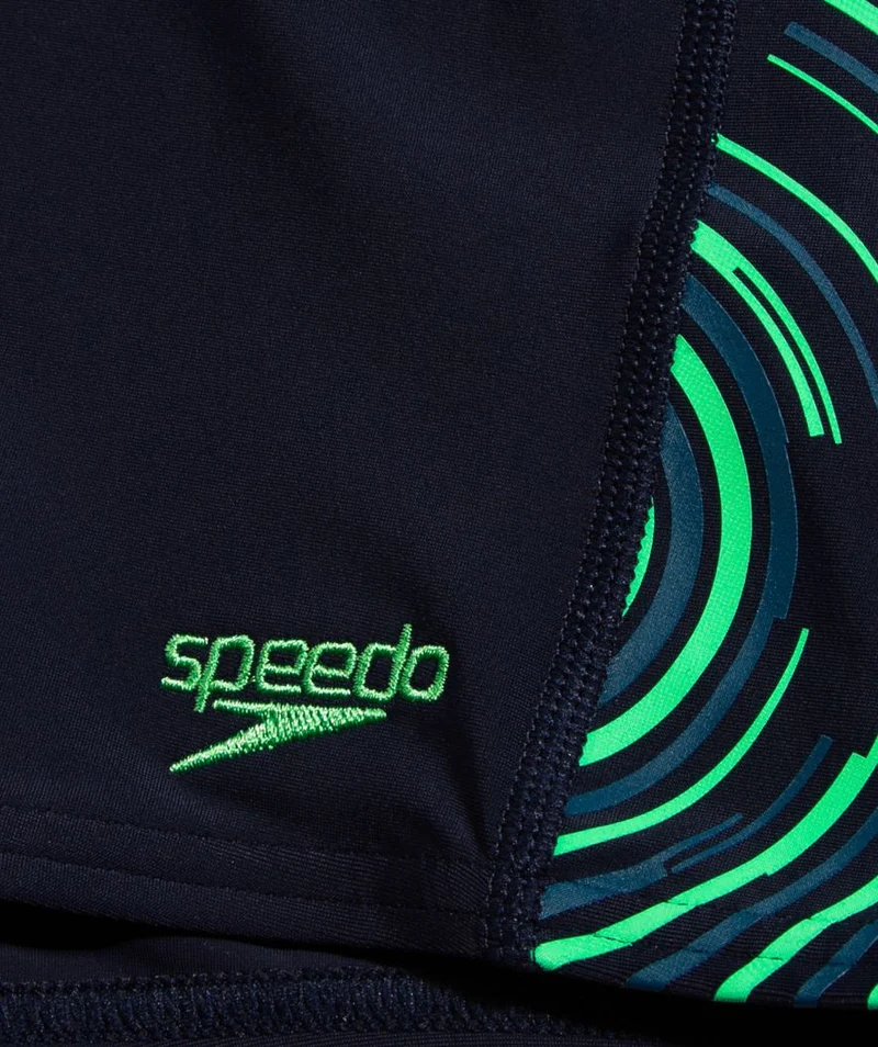 Speedo Aquashorts für Jungen - Plastisol Placement - Schwarz/Grün
