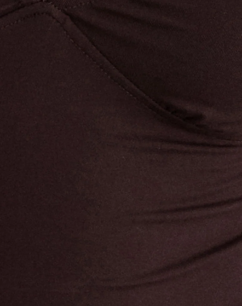 Nystin Plunge Top mit Spitze in Bitter Chocolate