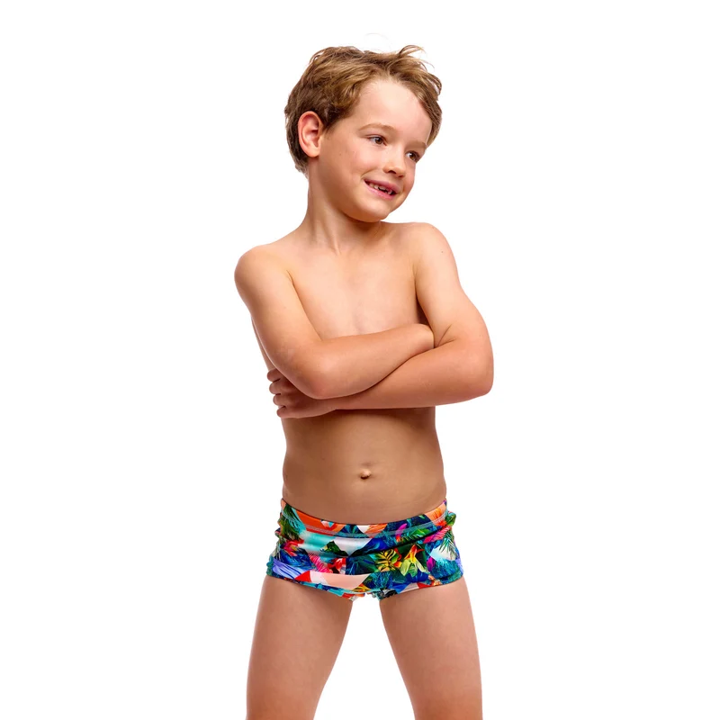 Funky Trunks Boys Toddler Printed Trunks Palm Prism