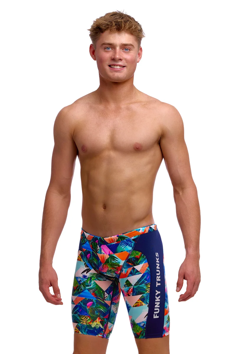 Funky Trunks Boys Training Jammer Palm Prism