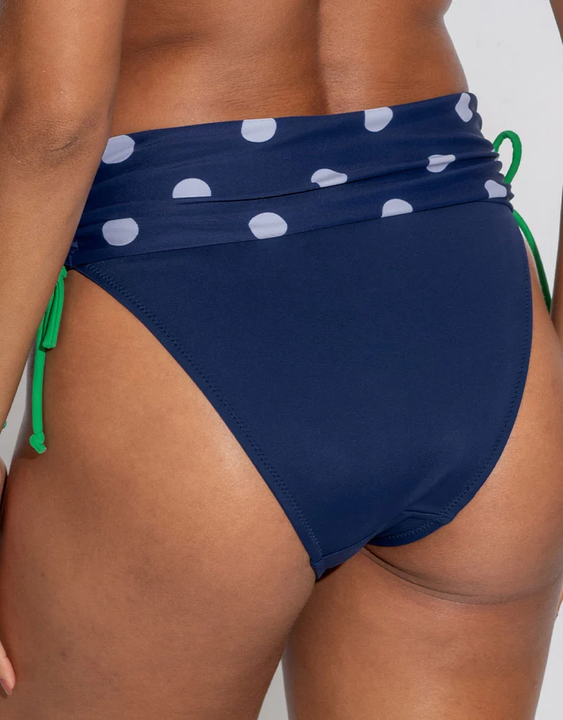 Pour Moi Beach House Fold Over Bikini Brief Navy/Green