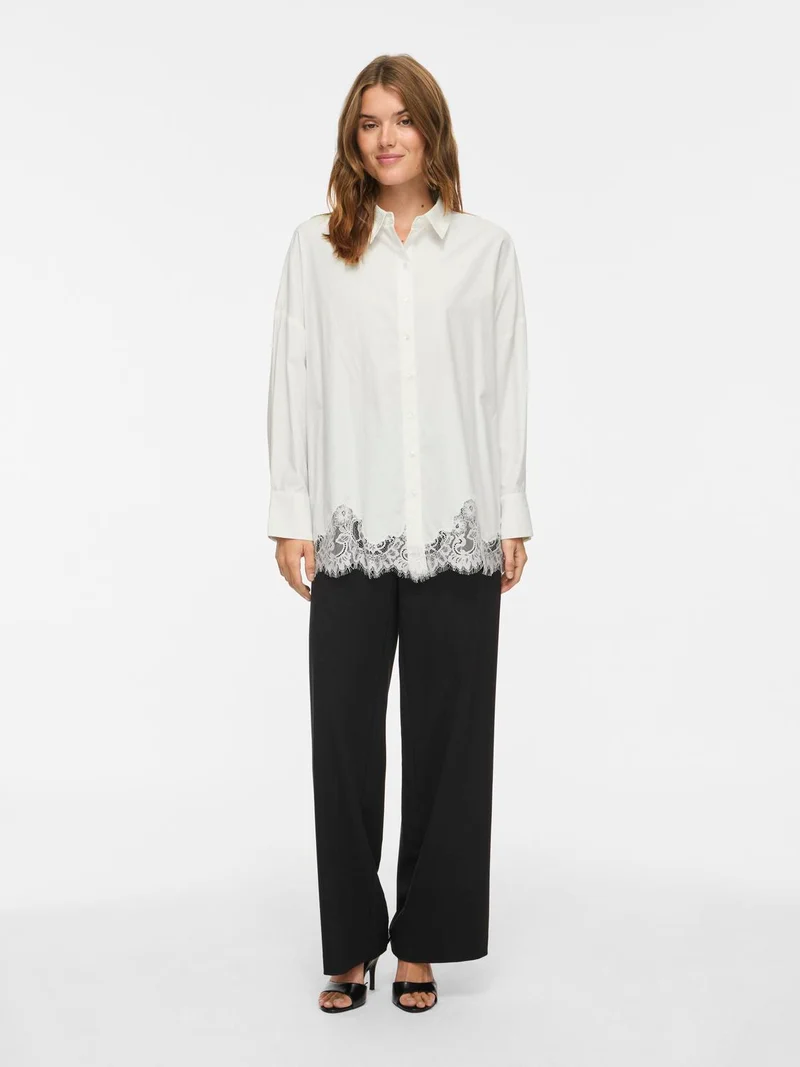 VIASHLEY L/S OVERSIZED LACE SHIRT