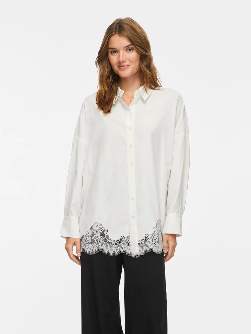 VIASHLEY L/S OVERSIZED LACE SHIRT